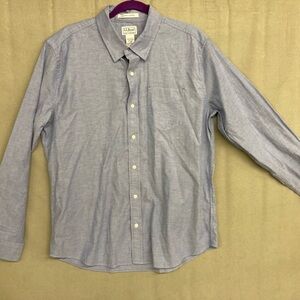 L.L. Bean Blue Casual Button Down Shirt Mens Large
